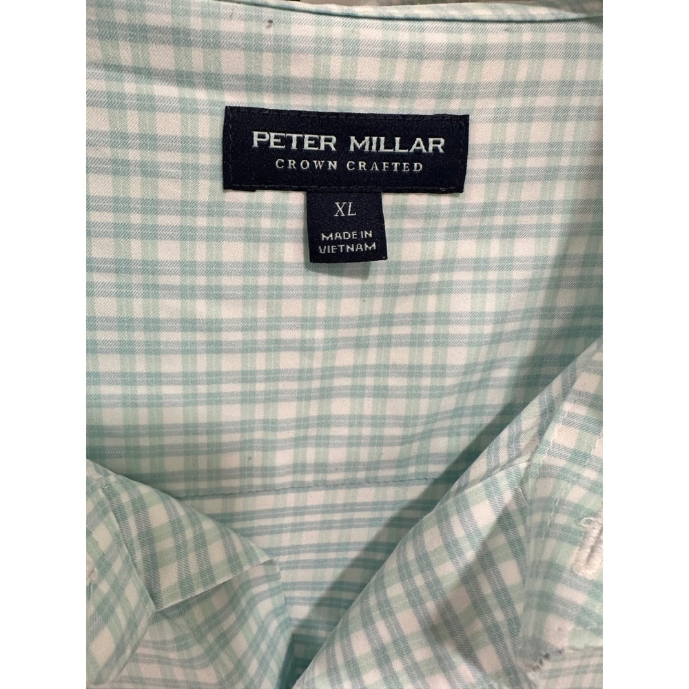 Peter Millar‎ Performance Shirt Long Sleeve XL plaid - Picture 2 of 7